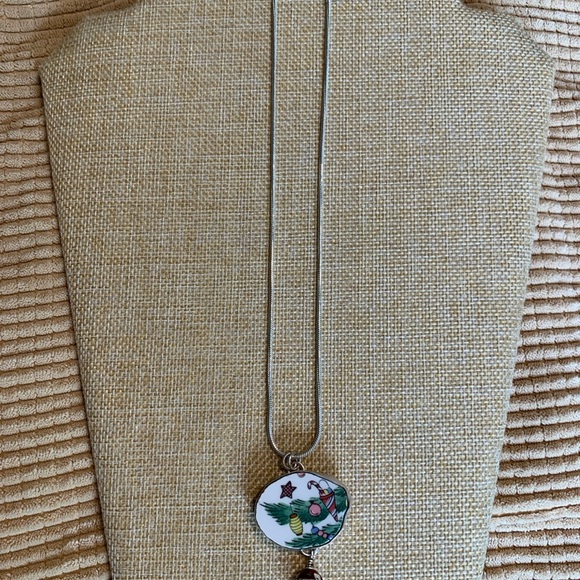 Broken china sterling pendant. One of a kind holiday treat. NWT - Picture 9 of 11